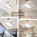 ⁦Ventilateur de Plafond Lumineux Design Drone E27 avec Télécommande - مروحة إضاءة ذكية بتصميم طائرة درون مع يد تحكم⁩ - الصورة ⁦12⁩