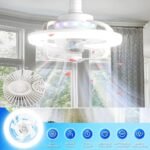 ⁦Ventilateur de Plafond Lumineux E27 avec Éclairage RGB et Télécommande - مروحة السقف الذكية إضاءة ملونة مع ريموت⁩ - الصورة ⁦5⁩