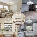 ⁦Ventilateur de Plafond Lumineux E27 avec Éclairage RGB et Télécommande - مروحة السقف الذكية إضاءة ملونة مع ريموت⁩ - الصورة ⁦4⁩