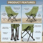 ⁦Chaise de Camping Pliante avec Dossier Réglable - كرسي تخييم بظهر عالي مريح قابل لتمديد⁩ - الصورة ⁦8⁩