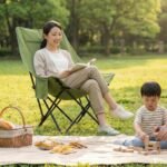 ⁦Chaise de Camping Pliante avec Dossier Réglable - كرسي تخييم بظهر عالي مريح قابل لتمديد⁩ - الصورة ⁦7⁩