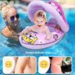 ⁦Bouée de natation gonflable pour bébé avec toit V2 - عوامة أطفال مع مظلة⁩ - الصورة ⁦4⁩