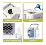 ⁦Climatiseur Portable Silencieux avec Minuterie Programmable et Filtre Lavable - مكيف الهواء المحمول الذكي والموفر للطاقة لغرف النوم والمكاتب⁩ - الصورة ⁦2⁩