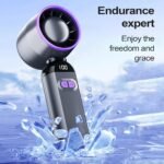 ⁦Mini Ventilateur Turbo Sans Pales - 100 Vitesses Réglables et Rechargeable USB - مروحة التوربو الذكية بدون شفرات مع 100 سرعة قابلة للتعديل⁩ - الصورة ⁦3⁩