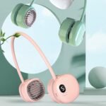 ⁦Ventilateur de Cou Portable Pliable - Design Macaron Écran LED et Rechargeable USB-C - مروحة الرقبة المحمولة والذكية القابلة للطي بـ 5 سرعات وشاشة⁩ - الصورة ⁦8⁩