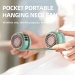 ⁦Ventilateur de Cou Portable Pliable - Design Macaron Écran LED et Rechargeable USB-C - مروحة الرقبة المحمولة والذكية القابلة للطي بـ 5 سرعات وشاشة⁩ - الصورة ⁦3⁩