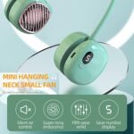 ⁦Ventilateur de Cou Portable Pliable - Design Macaron Écran LED et Rechargeable USB-C - مروحة الرقبة المحمولة والذكية القابلة للطي بـ 5 سرعات وشاشة⁩ - الصورة ⁦9⁩