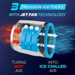 ⁦Mini Climatiseur Portable à Glace Technologie Jet Fan, 3 Vitesses et Éclairage LED - مبرد الهواء والثلج المدمج بـ 3 سرعات وإضاءة ملونة⁩ - الصورة ⁦4⁩