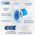 ⁦Mini Climatiseur Portable à Glace Technologie Jet Fan, 3 Vitesses et Éclairage LED - مبرد الهواء والثلج المدمج بـ 3 سرعات وإضاءة ملونة⁩ - الصورة ⁦5⁩