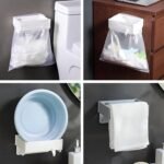⁦Support de Sac Poubelle Mural et Pliable Fixation Autocollante sans Perçage - حامل وموزع أكياس القمامة الجداري⁩ - الصورة ⁦5⁩