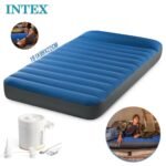 Matelas de Camping Intex TruAire Twin Technologie Fiber-Tech avec Pompe USB150 - فرشة التخييم الهوائية الفاخرة مع مضخة ومسند رأس