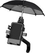 ⁦Support Téléphone Moto Avec Parapluie Intégré Protection Pluie et Soleil - حامل ومثبت الهاتف الذكي للدراجات النارية مع مظلة واقية من المطر والشمس⁩ - الصورة ⁦3⁩