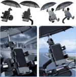 ⁦Support Téléphone Moto Avec Parapluie Intégré Protection Pluie et Soleil - حامل ومثبت الهاتف الذكي للدراجات النارية مع مظلة واقية من المطر والشمس⁩ - الصورة ⁦11⁩