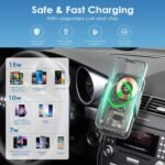 ⁦Support Auto Chargeur Sans Fil Qi 15W avec Capteur Intelligent - شاحن وحامل الهاتف اللاسلكي الذكي للسيارات⁩ - الصورة ⁦7⁩