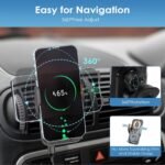 ⁦Support Auto Chargeur Sans Fil Qi 15W avec Capteur Intelligent - شاحن وحامل الهاتف اللاسلكي الذكي للسيارات⁩ - الصورة ⁦6⁩