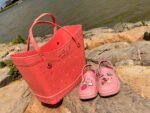 ⁦Sac de Plage Eva et Silicone Garni de Trous Grand Cabas Imperméable Tendance pour Été - حقيبة الشاطئ السيليكونية العصرية المقاومة للماء⁩ - الصورة ⁦8⁩