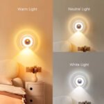 ⁦Applique Murale LED Intelligente Avec Capteur de Mouvement Écran Horloge Numérique - مصباح الحائط الذكي بمستشعر حركة وشاشة رقمية لعرض الوقت⁩ - الصورة ⁦2⁩