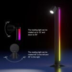 ⁦Lampadaire LED Angle RVB Intelligent Éclairage d'Ambiance Multicolore avec Télécommande 1Pcs - مصباح الأرضية الليد الذكي متعدد الألوان مع جهاز تحكم عن بعد⁩ - الصورة ⁦4⁩