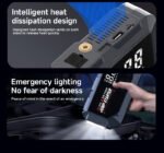 ⁦Booster Batterie et Compresseur d'Air Intelligent 12V avec Écran LCD CTC-936T - مقلع بطارية السيارة وجهاز الطوارئ المتكامل 2 في 1 مع مضخة هواء ذكية وشاشة رقمية⁩ - الصورة ⁦3⁩