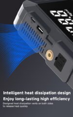 ⁦Booster Batterie et Compresseur d'Air Intelligent 12V avec Écran LCD CTC-936T - مقلع بطارية السيارة وجهاز الطوارئ المتكامل 2 في 1 مع مضخة هواء ذكية وشاشة رقمية⁩ - الصورة ⁦5⁩