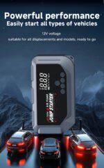 ⁦Booster Batterie et Compresseur d'Air Intelligent 12V avec Écran LCD CTC-936T - مقلع بطارية السيارة وجهاز الطوارئ المتكامل 2 في 1 مع مضخة هواء ذكية وشاشة رقمية⁩ - الصورة ⁦2⁩