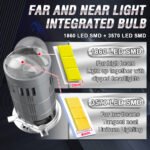 ⁦Ampoule LED H4 Pour Phare Universel Moto Technologie Double Lentille - مصباح ليد للمكابح والمصابيح الأمامية بعدسة مزدوجة مطورة⁩ - الصورة ⁦7⁩