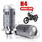 Ampoule LED H4 Pour Phare Universel Moto Technologie Double Lentille - مصباح ليد للمكابح والمصابيح الأمامية بعدسة مزدوجة مطورة