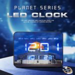 ⁦Horloge Murale LED Numérique Grand Format Affichage Multifonction Calendrier et Température - ساعة الحائط الرقمية مع مستشعر تعتيم تلقائي⁩ - الصورة ⁦2⁩