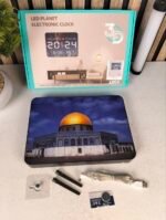 ⁦Horloge Murale LED Numérique Grand Format Affichage Multifonction Calendrier et Température - ساعة الحائط الرقمية مع مستشعر تعتيم تلقائي⁩ - الصورة ⁦4⁩