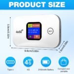 ⁦Bevot Routeur WiFi Portable 4G LTE Pocket Écran LED Couleur - مودم وجهاز واي فاي محمول بشاشة ذكية وبطارية⁩ - الصورة ⁦4⁩
