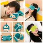 ⁦Kit de Voyage Confort 2en1 Oreiller Cervical en Mousse à Mémoire de Forme et Masque de Nuit Peluche - طقم السفر المريح وسادة رقبة ميموري فوم مع قناع نوم⁩ - الصورة ⁦3⁩