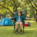⁦chaise Pliable de Camping pour Enfants Structure En Acier avec Porte-Gobelet et Sac de Transport - كرسي تخييم قابل للطي للأطفال⁩ - الصورة ⁦10⁩
