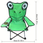 ⁦chaise Pliable de Camping pour Enfants Structure En Acier avec Porte-Gobelet et Sac de Transport - كرسي تخييم قابل للطي للأطفال⁩ - الصورة ⁦4⁩