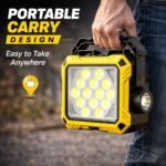 ⁦Lanterne de Camping LED Solaire et Rechargeable USB 40 LED + 2 COB - مصباح وكيشاف تخييم يدوي يعمل بالطاقة الشمسية بـ 4 وضعيات إضاءة⁩ - الصورة ⁦4⁩