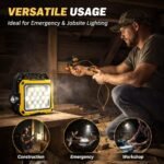 ⁦Lanterne de Camping LED Solaire et Rechargeable USB 40 LED + 2 COB - مصباح وكيشاف تخييم يدوي يعمل بالطاقة الشمسية بـ 4 وضعيات إضاءة⁩ - الصورة ⁦10⁩