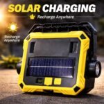 ⁦Lanterne de Camping LED Solaire et Rechargeable USB 40 LED + 2 COB - مصباح وكيشاف تخييم يدوي يعمل بالطاقة الشمسية بـ 4 وضعيات إضاءة⁩ - الصورة ⁦7⁩