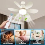 ⁦Ventilateur de Plafond Lumineux à Douille avec Télécommande 80w⁩ - الصورة ⁦2⁩