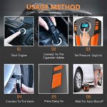 ⁦Compresseur d’Air Numérique pour Voiture et Moto 150Psi BE0173 – جهاز ضغط العجلات محمول⁩ - الصورة ⁦6⁩
