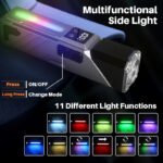 ⁦Lampe de Travail LED Multifonction T130 Éclairage Latéral RGB et Écran LCD - مصباح العمل الذكي متعدد الوظائف بمغناطيس⁩ - الصورة ⁦7⁩