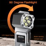 ⁦Lampe de Travail LED Multifonction T130 Éclairage Latéral RGB et Écran LCD - مصباح العمل الذكي متعدد الوظائف بمغناطيس⁩ - الصورة ⁦6⁩