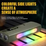 Lampe de Vélo Rechargeable Z-838 Multi-Fonction - Éclairage LED Puissant Lumière Latérale RGB - مصباح دراجة متعدد الوظائف مع إضاءة جانبية ملونة ومغناطيس قوي