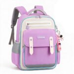 Sac à Dos Scolaire Style Kawaii Grand Volume Tissu Imperméable Mauve SACKDS01MV - حقيبة مدرسية بتصميم كاوايي