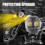 Projecteur LED Auxiliaire pour Moto et Scooter Double Couleur Blanc et Jaune Helmet Design 1Pcs - كشاف إضاءة لدراجات النارية بتصميم خوذة وإضاءة مزدوجة