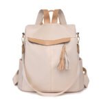 ⁦Sac à Dos Femme Élégant et Tendance Style Chic Couleur Beige SACKDS26BG - حقيبة ظهر نسائية عصرية بتصميم أنيق متعددة الاستخدامات⁩ - الصورة ⁦3⁩
