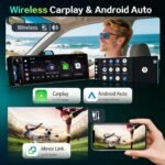 Gazel Autoradio 1Din Écran Tactile 5" IPS - Apple CarPlay et Android Auto Sans Fil Charge Rapide Type-C - راديو سيارة ذكي بشاشة لمس 5 بوصة تدعم و لاسلكيًا