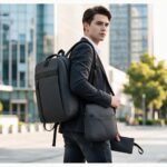 Ensemble 3 PCS sac a dos Élégant et Imperméable pour Homme Avec Port USB Gris Mat-02 - طقم حقائب رجالية أنيقة 3 في 1 مع منفذ شحن