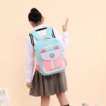 ⁦Sac à Dos Scolaire Enfant Design Oreilles Ergonomique Tissu Imperméable pour Primaire Bleu et Rose SACKDS30BRS - حقيبة ظهر مدرسية للأطفال⁩ - الصورة ⁦2⁩