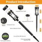 ⁦Éclairage Solaire de Jardin Extérieur avec Support Murale HW-1288B - مصابيح حدائق شمسية فاخرة إضاءة دافئة⁩ - الصورة ⁦2⁩