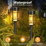 ⁦Éclairage Solaire de Jardin Extérieur avec Support Murale HW-1288B - مصابيح حدائق شمسية فاخرة إضاءة دافئة⁩ - الصورة ⁦4⁩