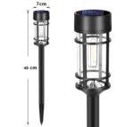 ⁦Éclairage Solaire de Jardin Extérieur avec Support Murale HW-1288B - مصابيح حدائق شمسية فاخرة إضاءة دافئة⁩ - الصورة ⁦9⁩